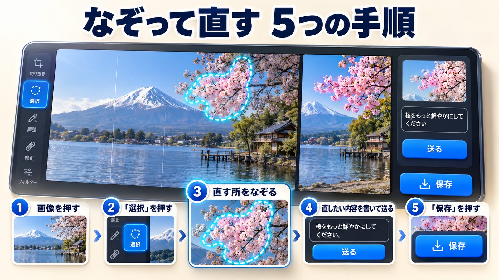 なぞって直す5つの手順